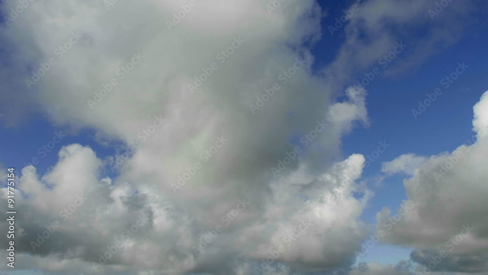 Time lapse of clouds against blue sky moving forward. Time lapse of clouds against blue sky moving forward.