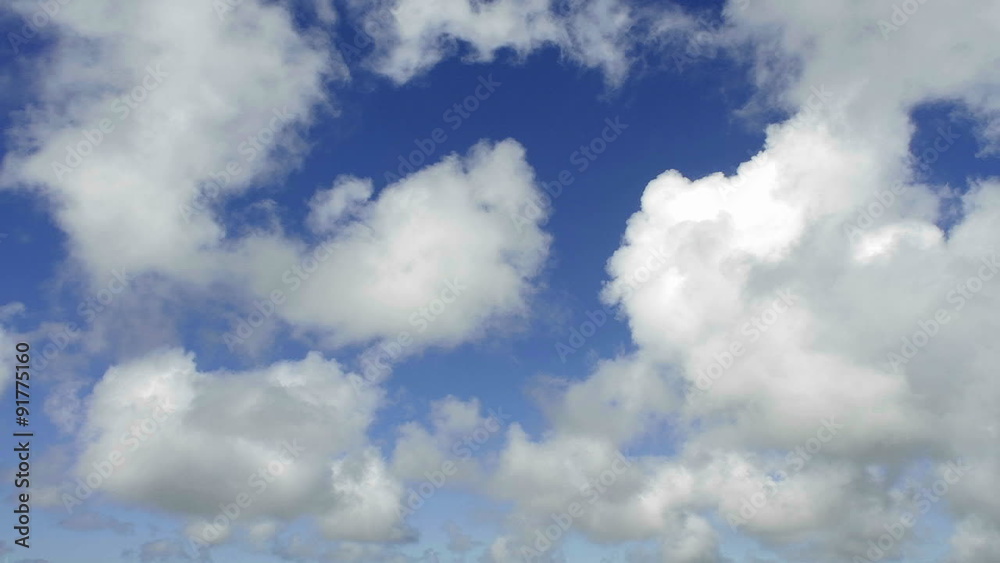 Time lapse of clouds against blue sky moving forward. Time lapse of clouds against blue sky moving forward.
