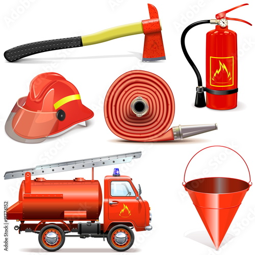 Vector Fire Prevention Icons