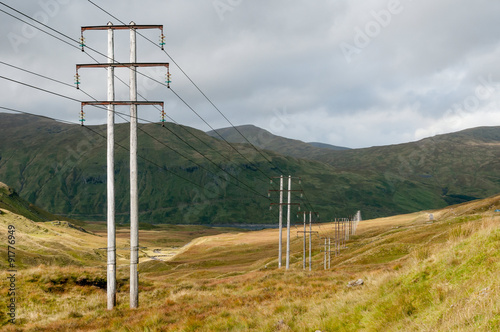 Power lines Perthshire, Scotland