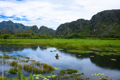 Van Long, Ninh Binh - Famous eco tourim in Vietnam. © cristaltran