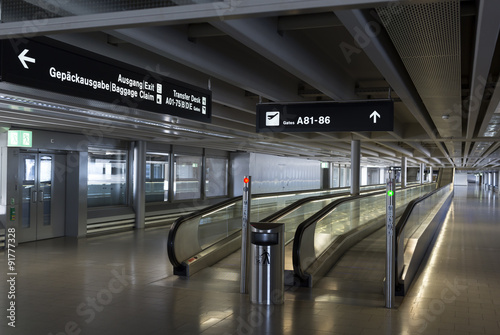 An entrance hall on an airport