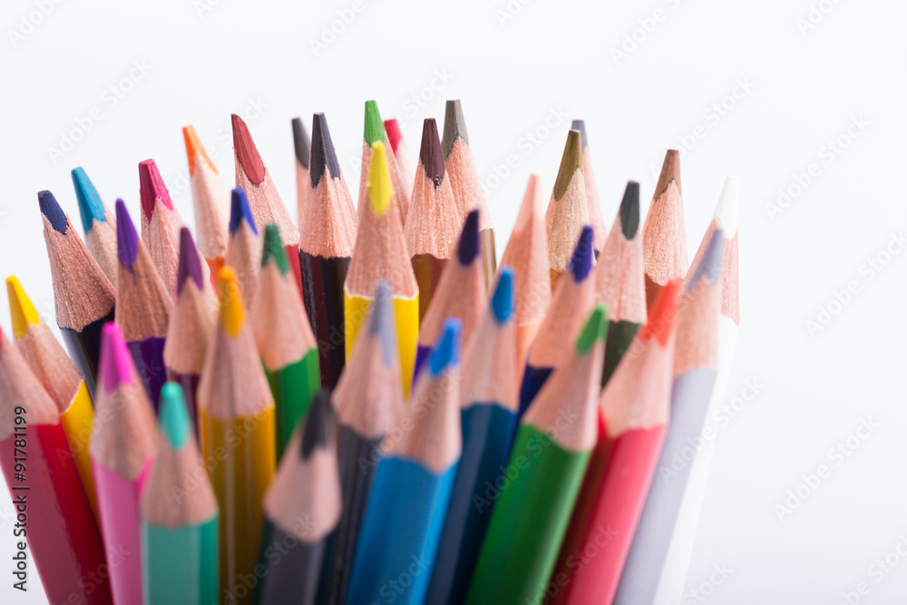 Colour pencils isolated on white background Colour pencils isolated on white background