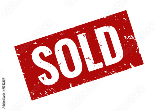 Sold Stamp red grunge 