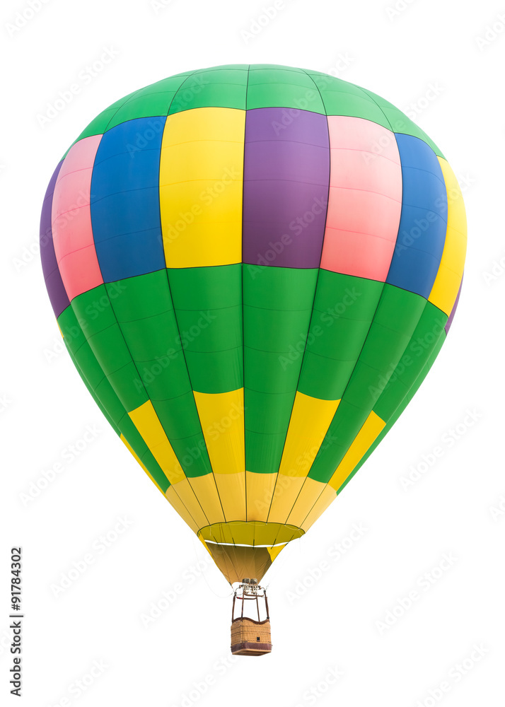 Obraz premium Hot air balloon isolated on white background