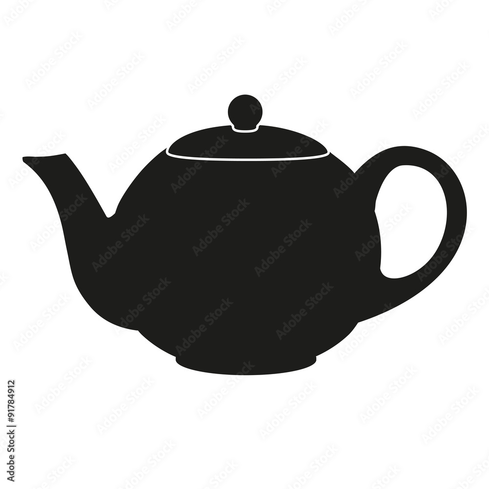 Silhouette symbol of classic teapot. Vector illustration. Silhouette symbol of classic teapot. Vector illustration.