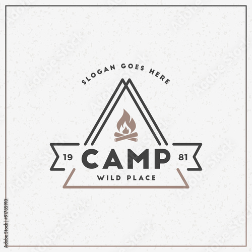 Minimal and Clean Vintage Hipster Logotype Template
