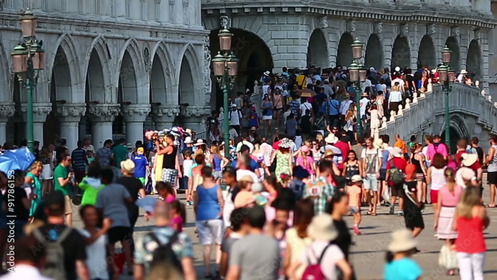Tourist Visiting Venice at Veneto Italy