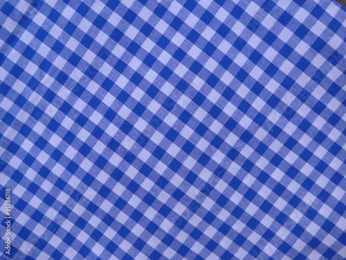 Blue-white checkered fabric - Bild - 