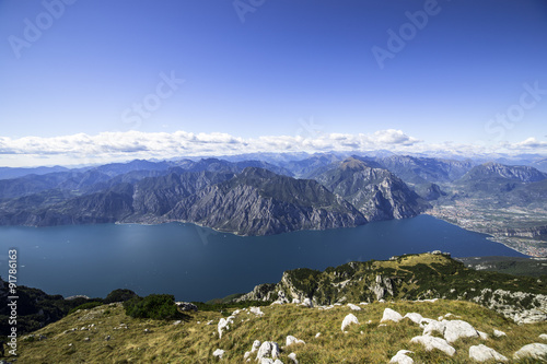 Obraz na plátně lago di garda panorama altissimo