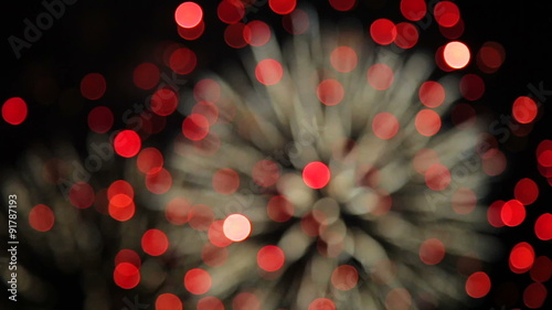 new year fireworks flashing in the night sky