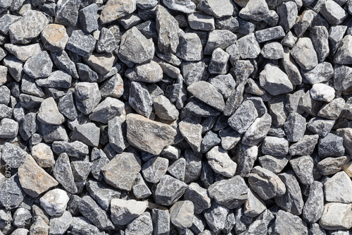 Crushed grey stones