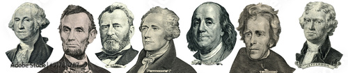 Photo President portraits from money