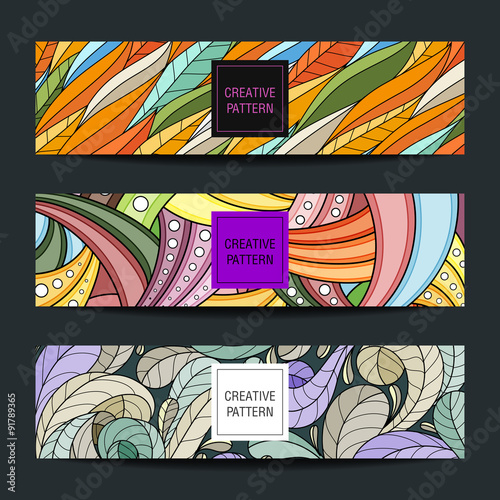 Seamless Pattern and Design Elements for packaging Vector set. .