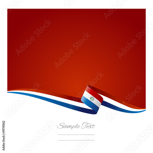 Abstract color background Paraguay flag vector