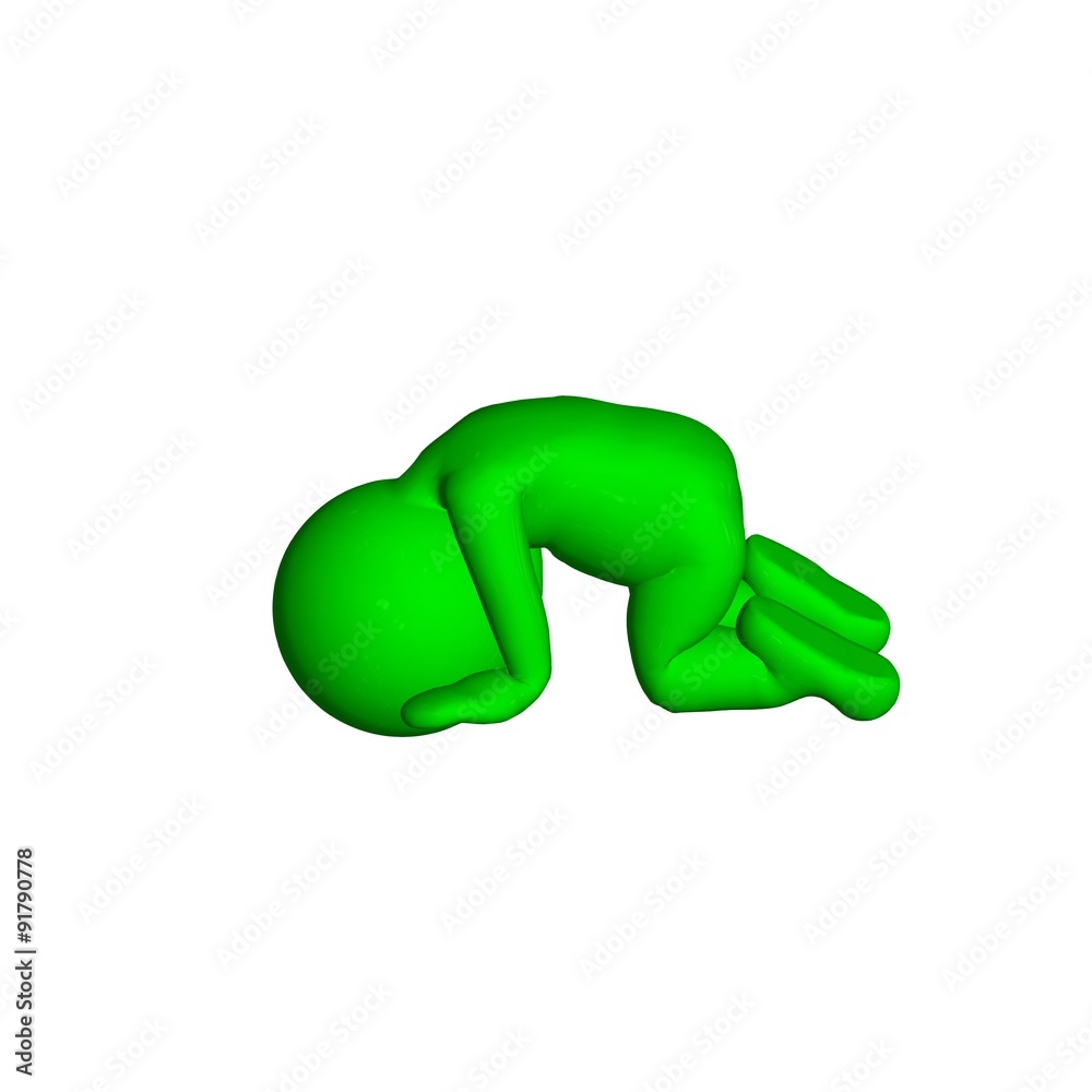 green 3D People - beat 1 - isolated on white background green 3D People - beat 1 - isolated on white background
