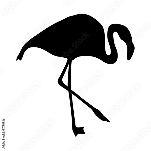flamingo silhouette on a white background