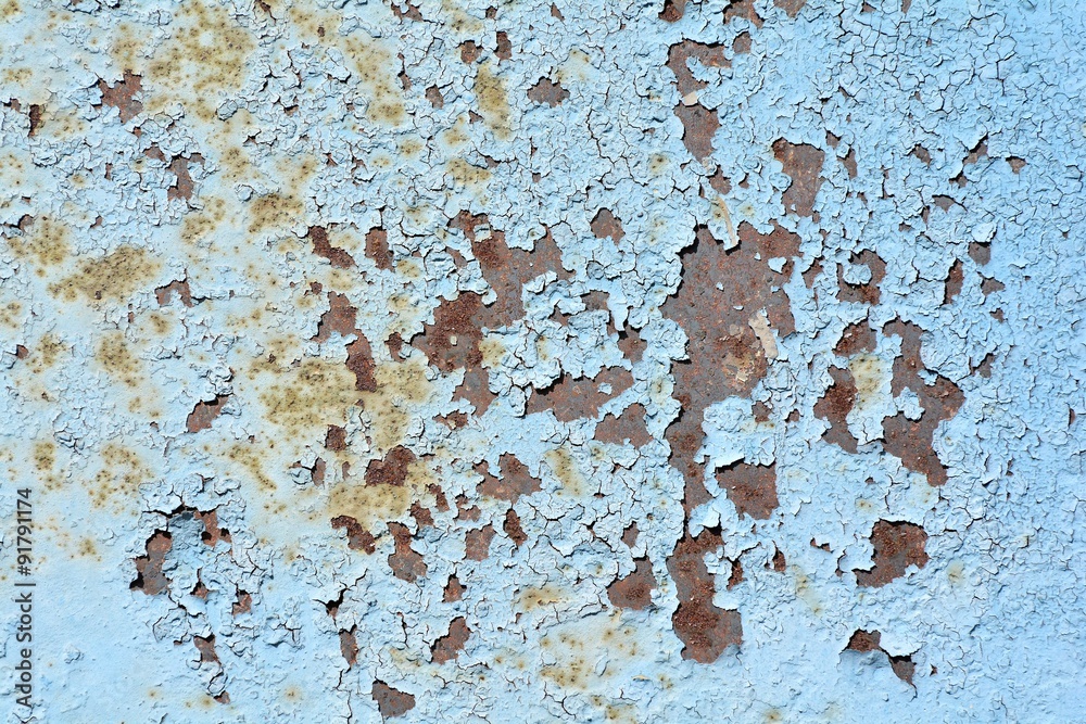 Fototapeta premium verrostetes Metall mit abblätternder Farbe