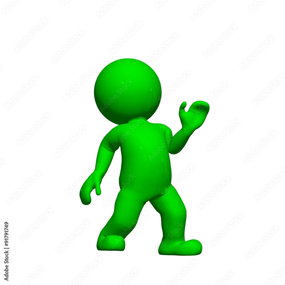 green 3D People - helpless 1 - isolated on white background green 3D People - helpless 1 - isolated on white background