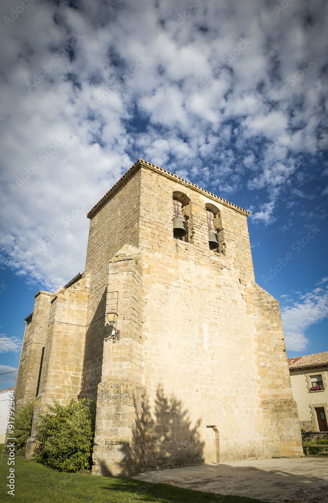 San Andres church in Zariquiegui, Navarra, Spain