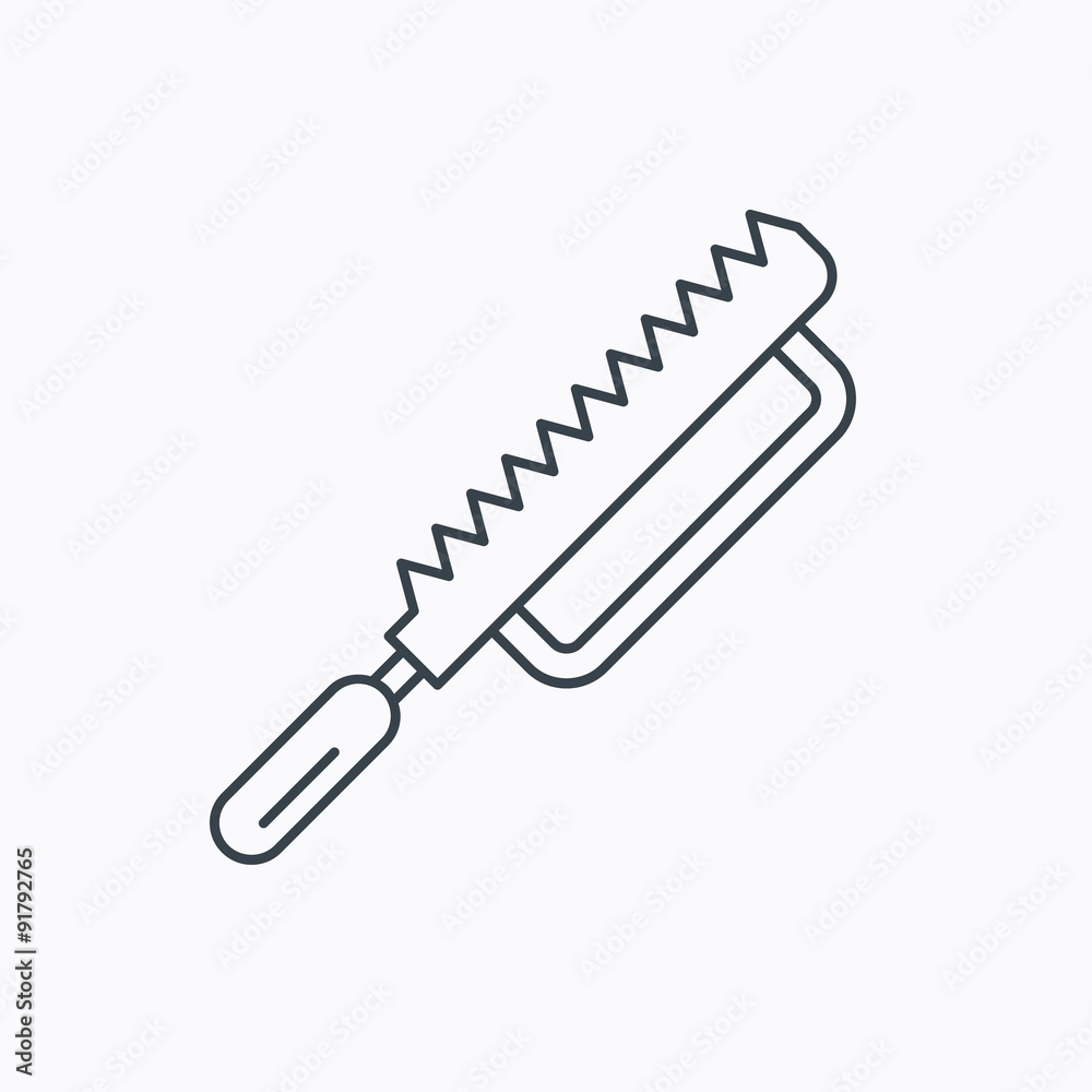 Fretsaw icon. Carpenter work tool sign. Fretsaw icon. Carpenter work tool sign.