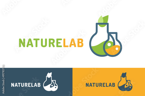 Laboratory ecology vector logo