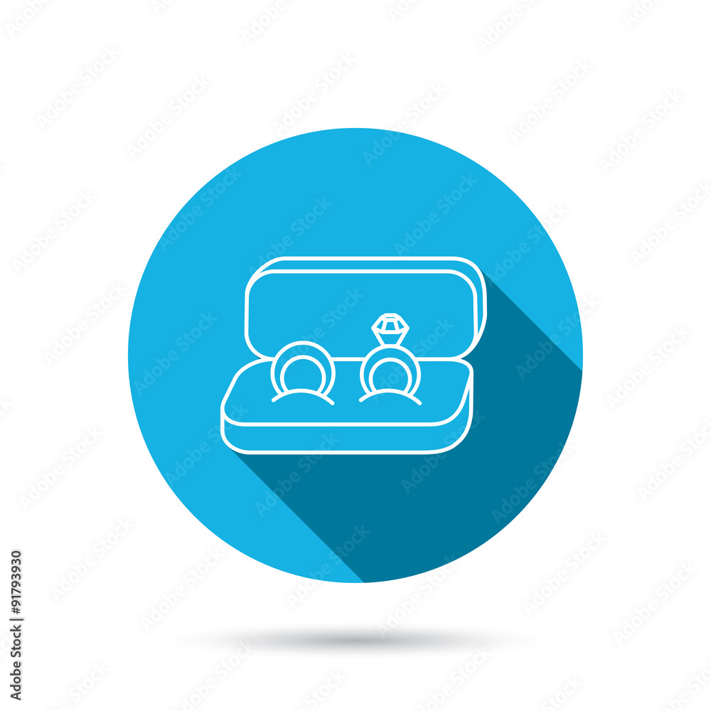 Wedding rings icon. Jewelry with diamond sign. Wedding rings icon. Jewelry with diamond sign.