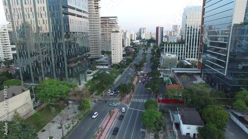Aerial View of Faria Lima Street, Sao Paulo, Brazil photo