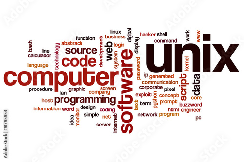 Photography Unix word cloud concept