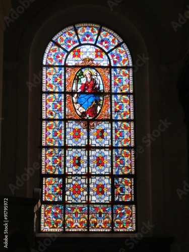 Ile de France - Versailles - Vitrail de la cathédrale Saint Louis