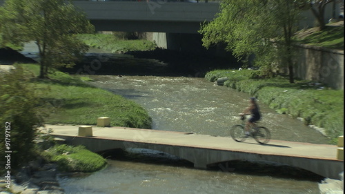 Cyclists & skaters on cherry Creek