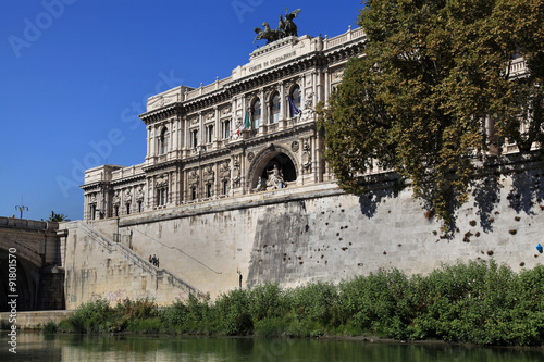 Rome, Supreme Court building and stairs to Tiber River Embankment