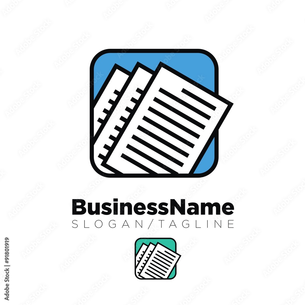 Paper vector logo icon Paper vector logo icon