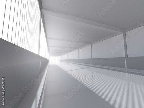 white interior 3D rendering