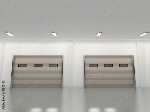 roller shutter door 3D rendering