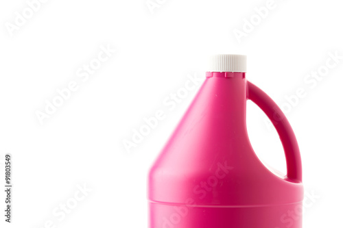 liquid detergent bottle on white background