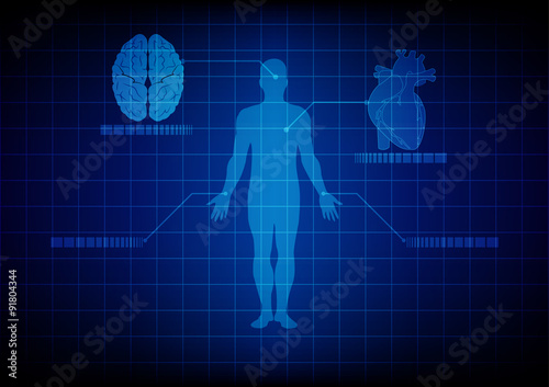 abstract medical body technology. illustration design.