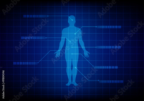Abstract Medical body background. illustration design.