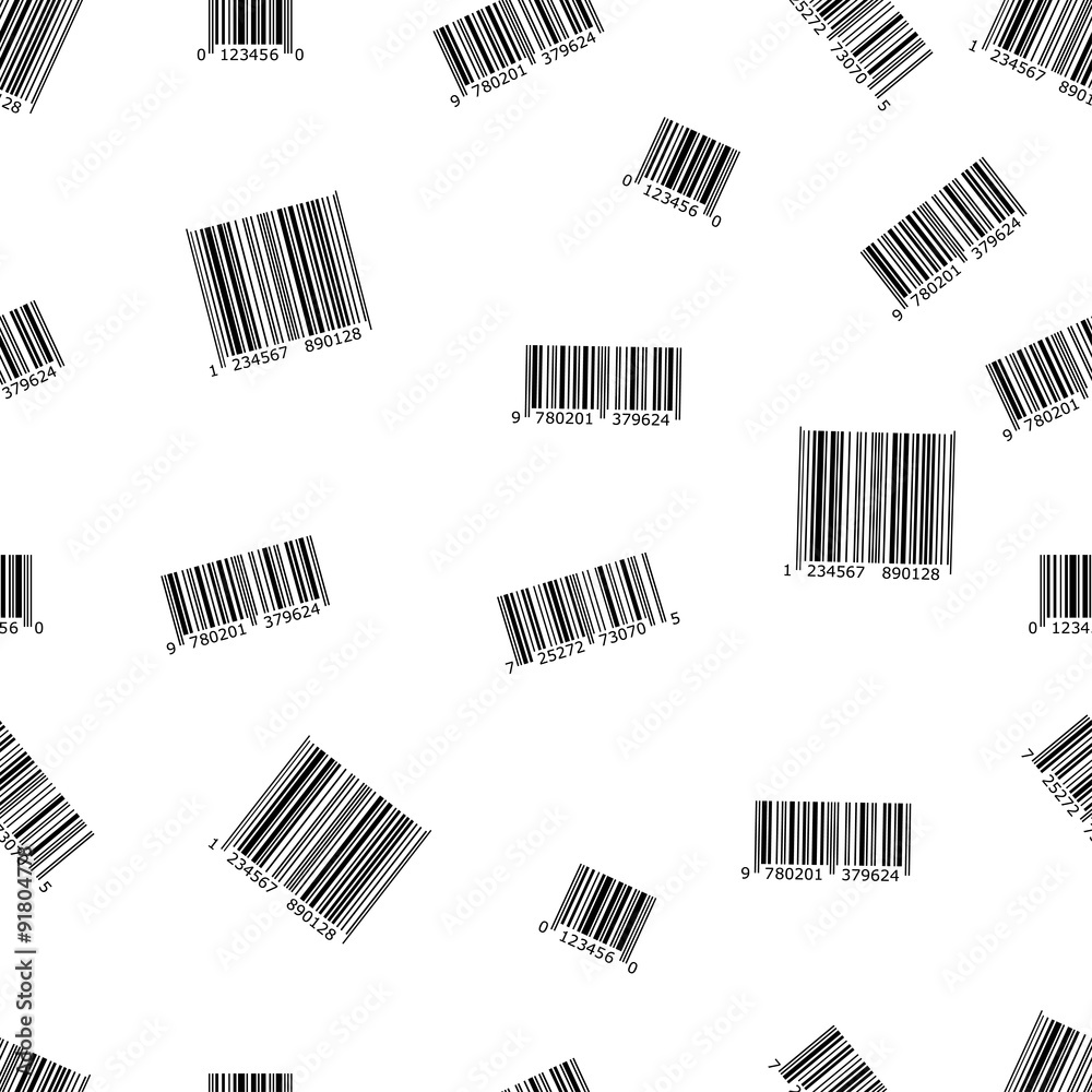 Barcode seamless pattern background Barcode seamless pattern background