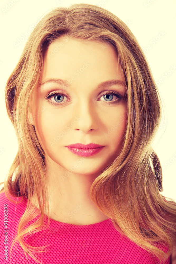 Beautiful woman with bright make up Beautiful woman with bright make up