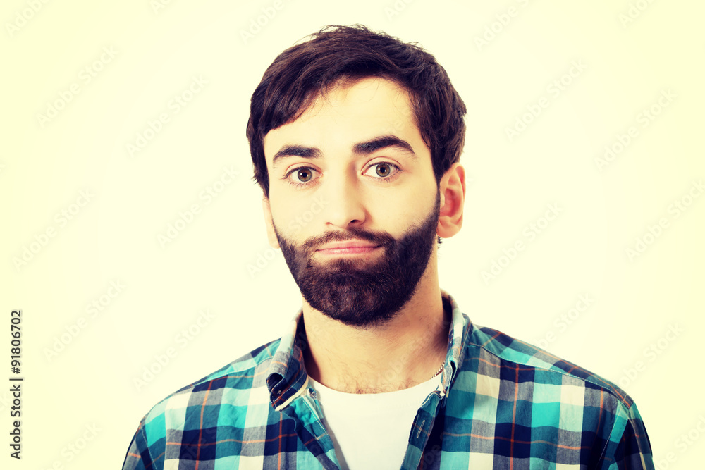 Obraz premium Smiling young casual man.
