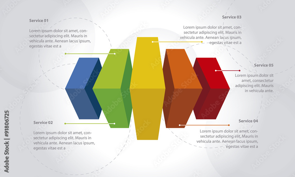 infografia cuadrados 3d