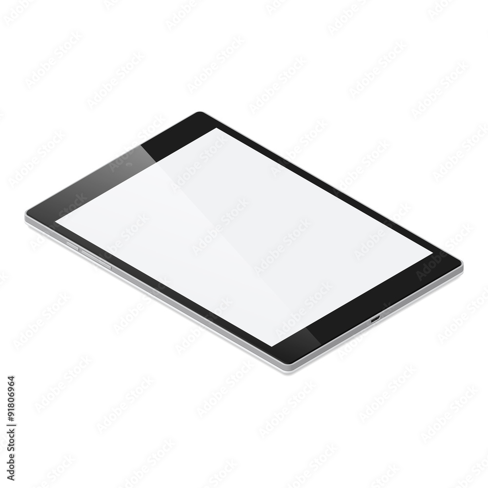Tablet pc detailed isometric icon Tablet pc detailed isometric icon