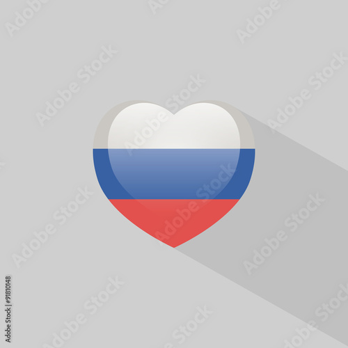 Free Download Love Russia symbol with shadow - GFXLoad