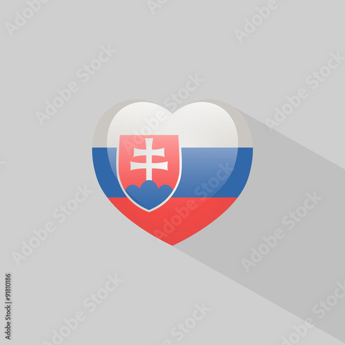 Free Download Love Slovakia symbol with shadow - GFXLoad