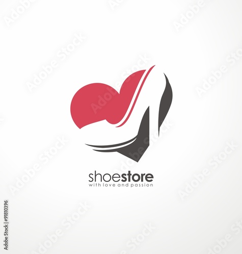 Creative symbol concept for shoe store