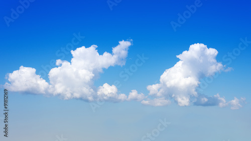 Blue sky and beautiful clouds.