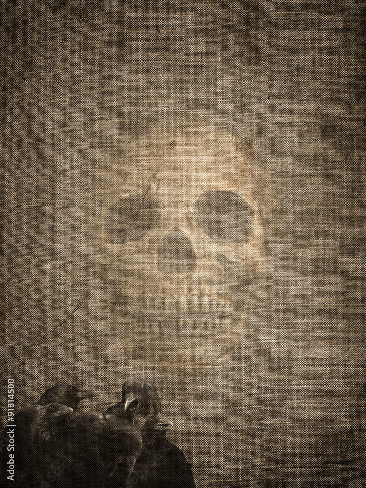 Obraz premium Halloween old textured paper background