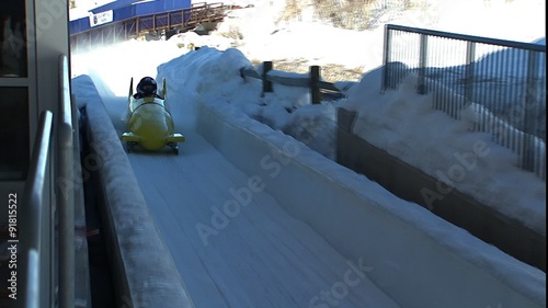 MCU bobsled coming into finish line