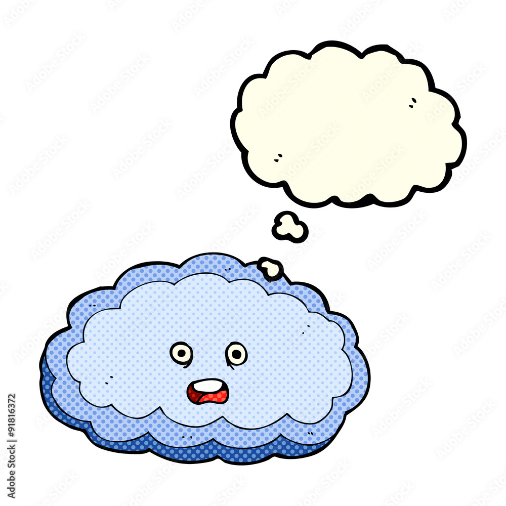 cartoon decorative cloud with thought bubble cartoon decorative cloud with thought bubble